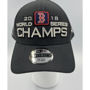 Boston Red Sox Hat Cap Charcoal 2018 World Series Champions Locker Room New Era